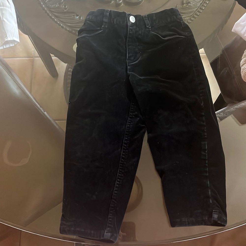 Talbot's kid's girl's velour jean (2) in black